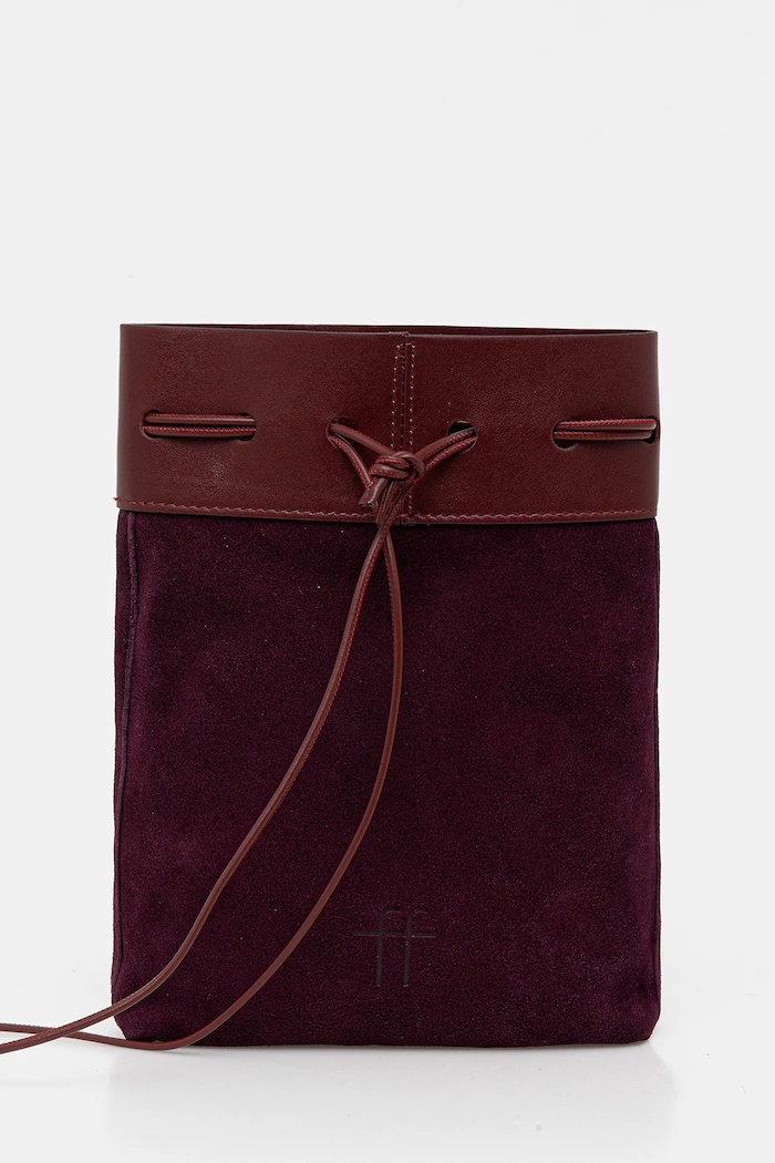 Akcesoria Forte Forte torebka skórzana 14199.mybag bordowy