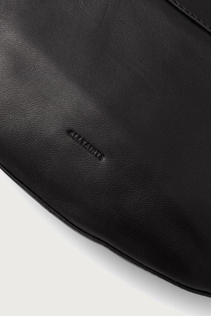 AllSaints Torebka rogal damska skórzana LUNA czarny W192XD