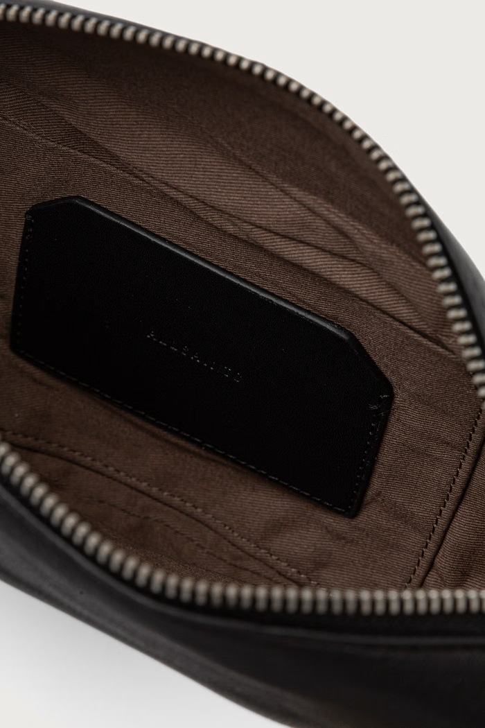 AllSaints Torebka rogal damska skórzana LUNA W192XD czarny SS26