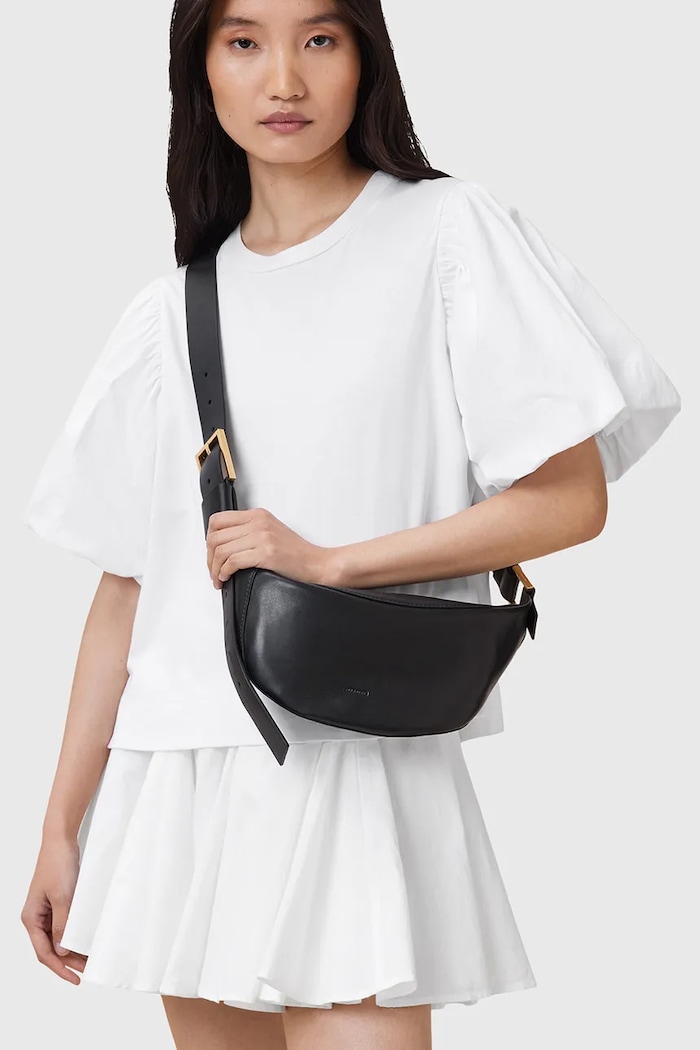 AllSaints torbica polumjesec ženska kožna LUNA W192XD