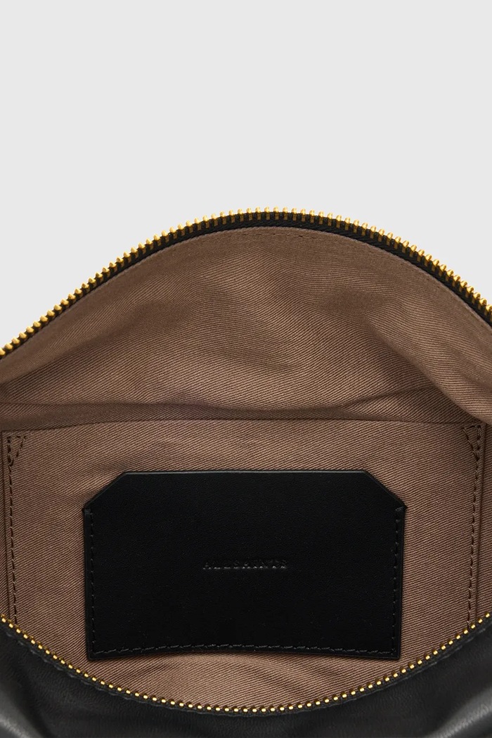 AllSaints torbica polumjesec ženska kožna LUNA W192XD crna