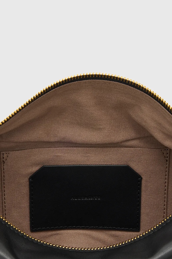 AllSaints torbica polumjesec ženska kožna LUNA W192XD crna