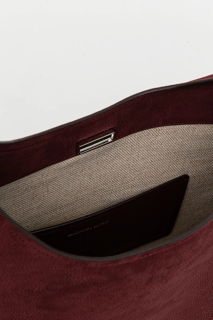 Torba od nubuk kože MICHAEL Michael Kors MICHAEL Michael Kors bordo 30F4SY5H3T