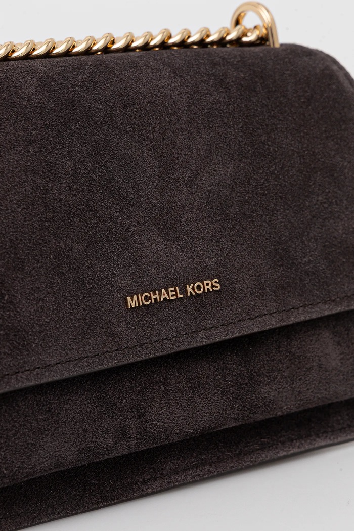 Geantă de mână din piele întoarsă MICHAEL Michael Kors 30F5GC7L3S maro