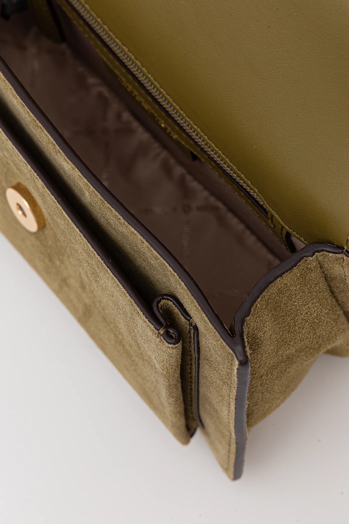 MICHAEL Michael Kors geantă de mână din piele întoarsă 30F5GC7L3S verde