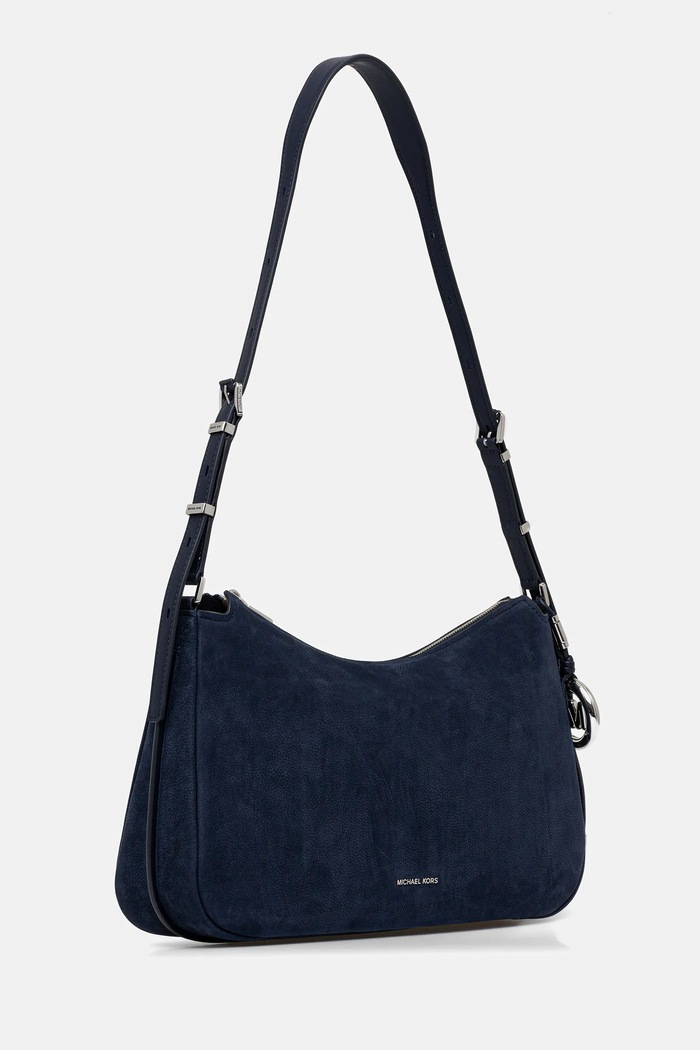 Nubuková taška MICHAEL Michael Kors 30F5SY5M2L modrá SS26