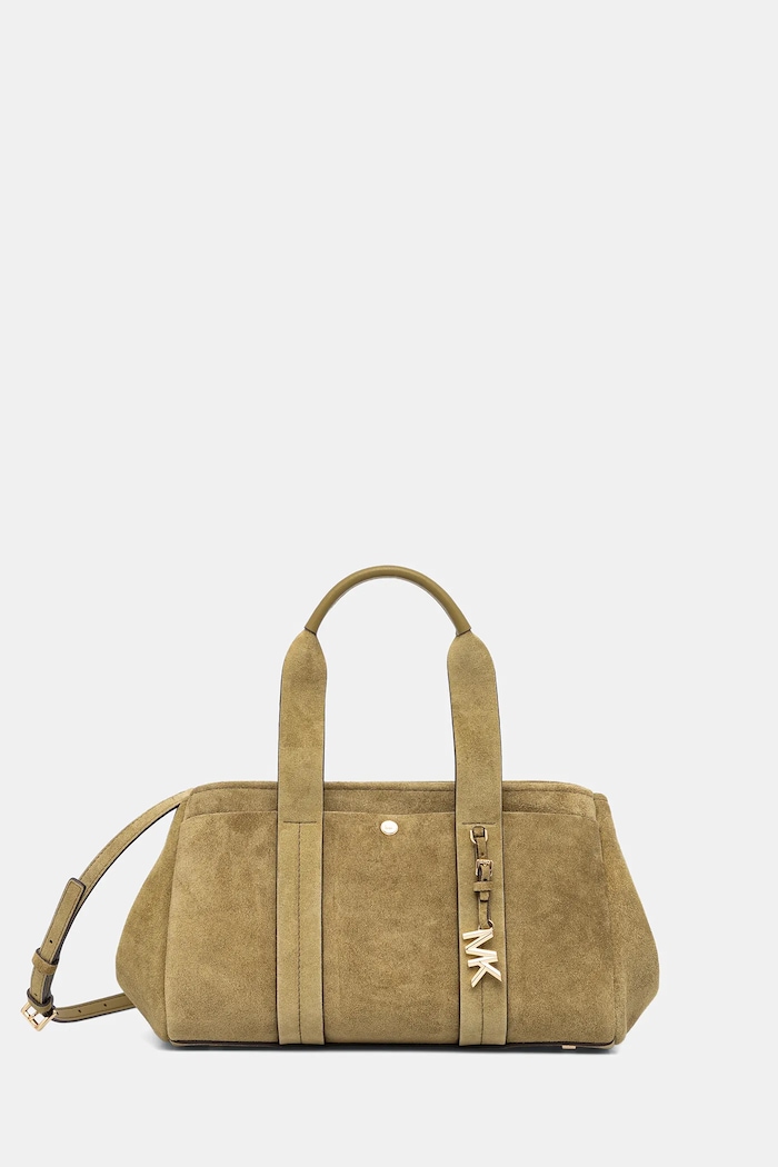 MICHAEL Michael Kors geantă de mână din piele întoarsă uni verde 30F5G1ZS1S