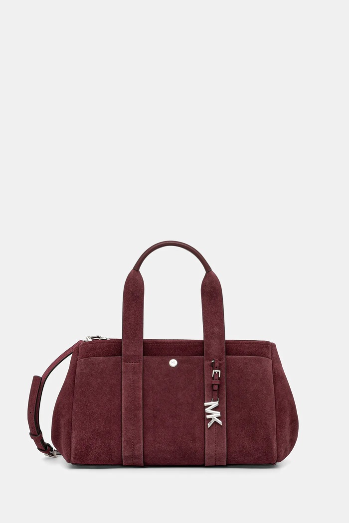 MICHAEL Michael Kors geantă de mână din piele întoarsă uni burgundia 30F5S1ZS1S