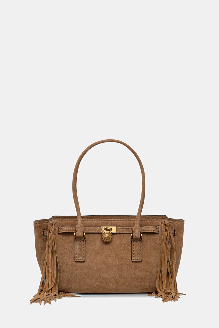 MICHAEL Michael Kors geantă de mână din piele întoarsă uni verde 30F5ANXT0S