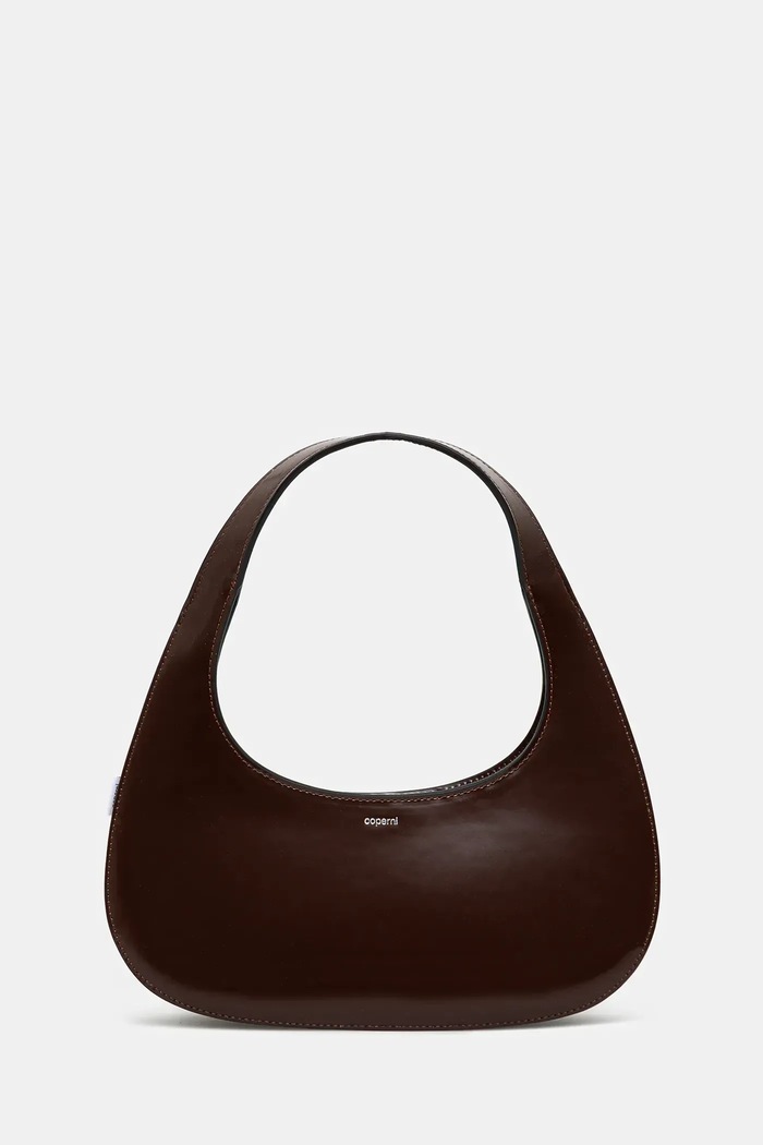 Kožená kabelka Coperni Slim Swipe Baguette přírodní kůže hnědá COPBA116F6045