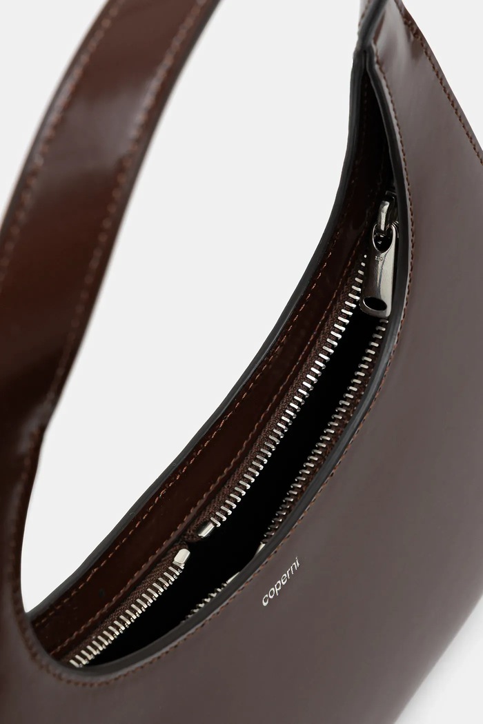 Kožená kabelka Coperni Slim Swipe Baguette COPBA116F6045 hnědá