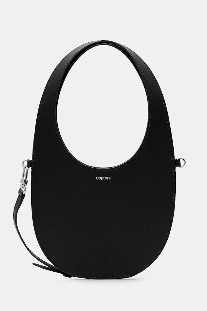 Coperni borsa a mano in pelle Mini Swipe Tote semplice nero COPBA115F6031