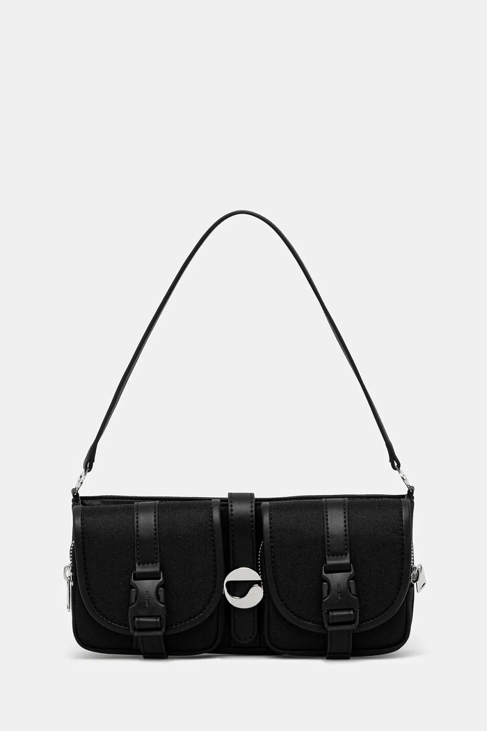 Kabelka Coperni Cargo Baguette textilní černá COPBA114F3047