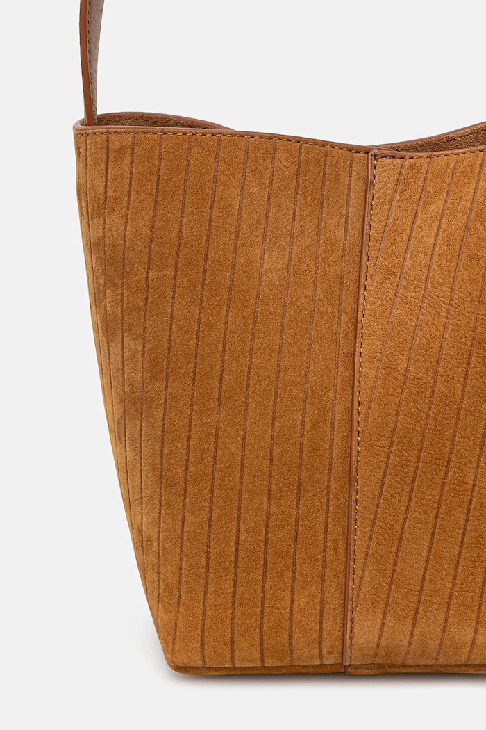 Аксесуари Нубукова сумка JW Anderson The Jwa Corner Small Bucket HB0740.LA0375 коричневий