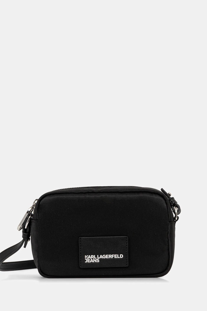Чанта през рамо Karl Lagerfeld Jeans изчистен черен A4W30279