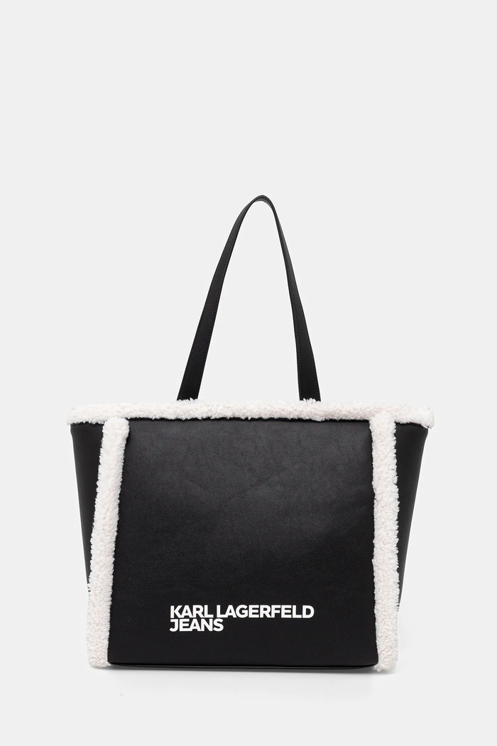 Τσάντα Karl Lagerfeld Jeans υφασμάτινο μαύρο A4W30232