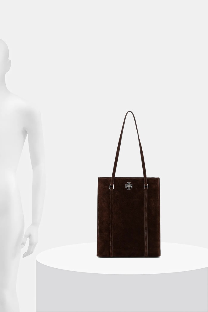 Tory Burch geantă de mână din piele întoarsă Kira Turnlock Suede 169180.200