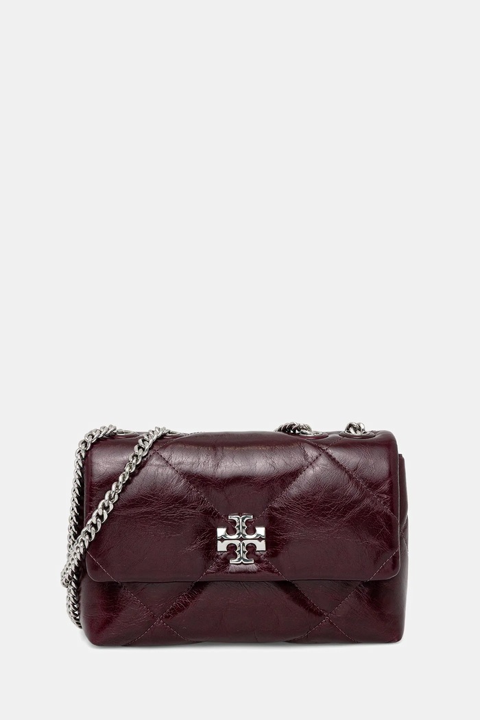 Tory Burch geantă de piele Kira Diamond Quilt uni violet 169326.500