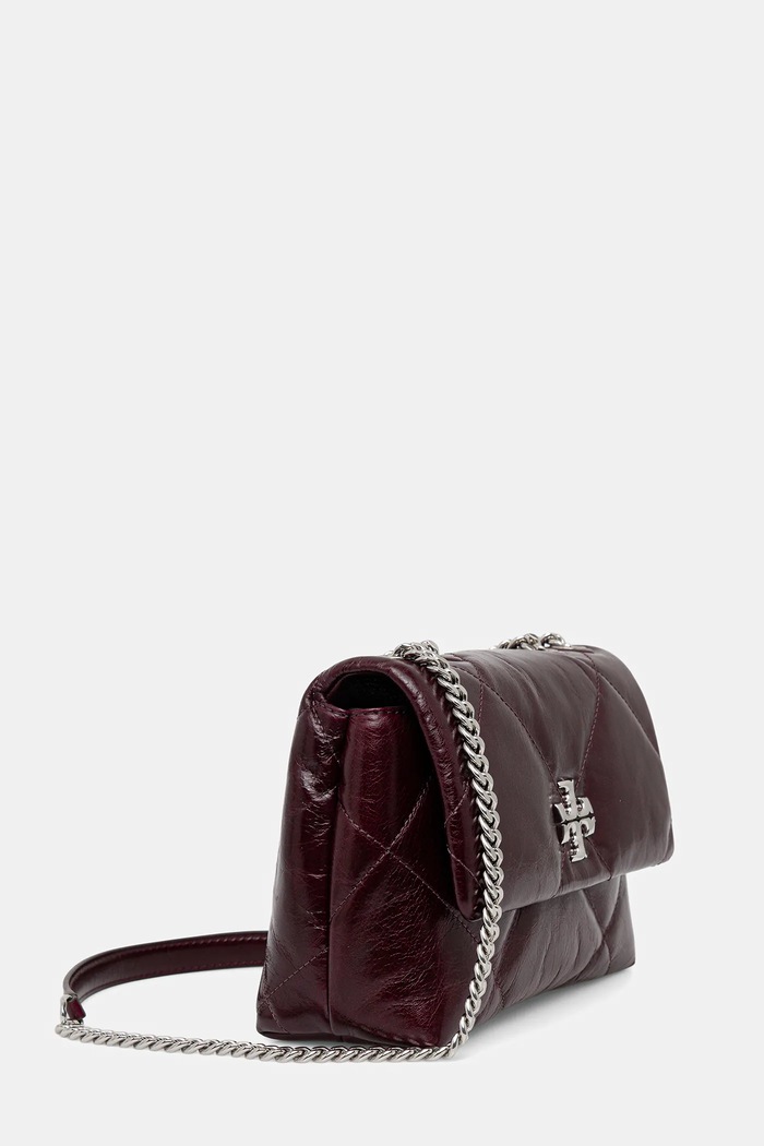 Tory Burch geantă de piele Kira Diamond Quilt 169326.500 violet AW25