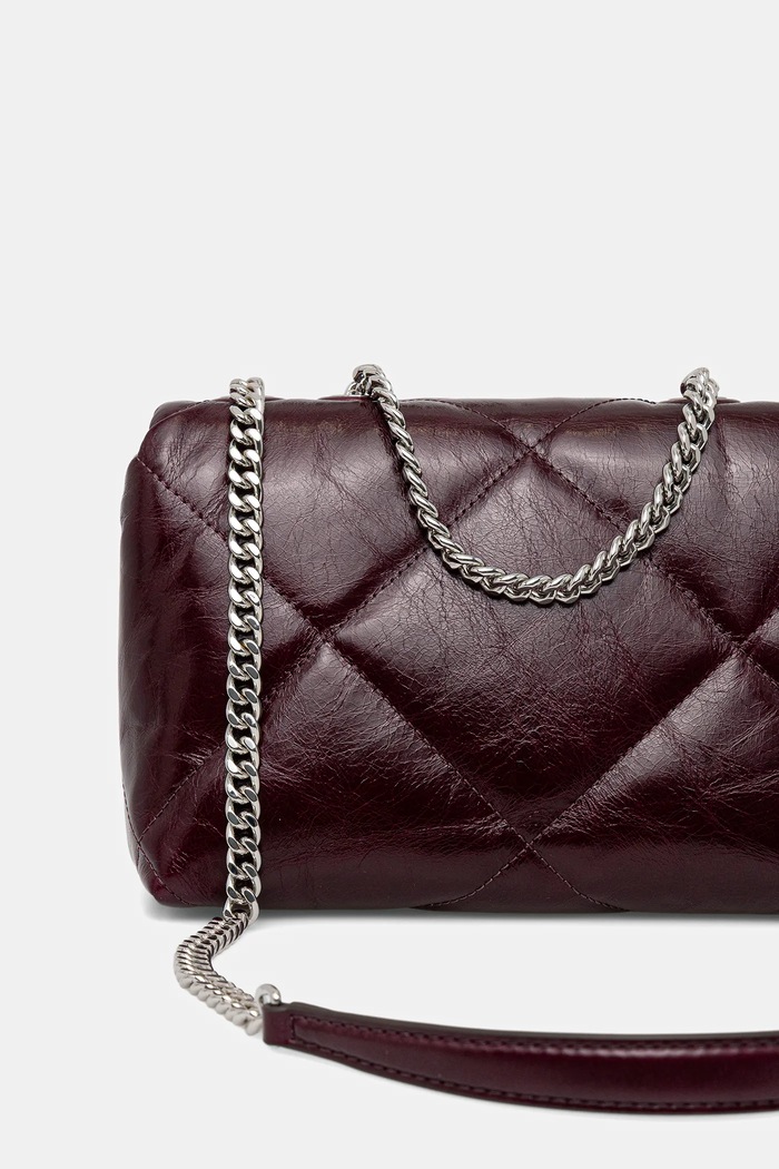 Accesorii Tory Burch geantă de piele Kira Diamond Quilt 169326.500 violet