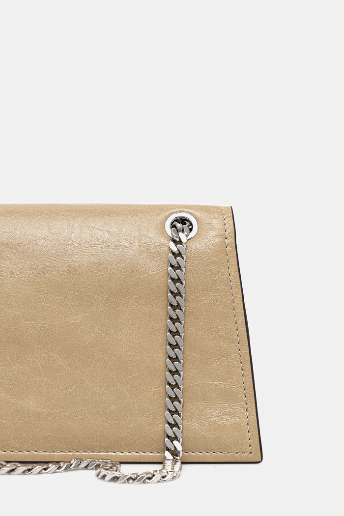 Accesorii Tory Burch Geantă de piele Kira Turnlock 169450.200 bej