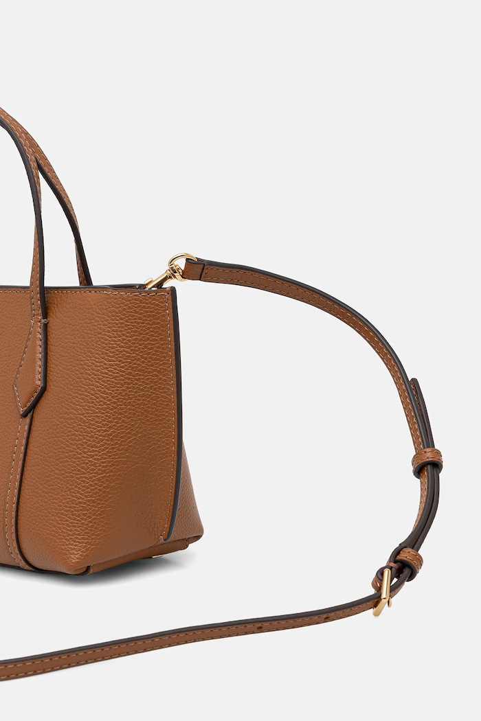 Αξεσουάρ Δερμάτινη τσάντα Tory Burch Perry Mini Tote 177404.200 καφέ