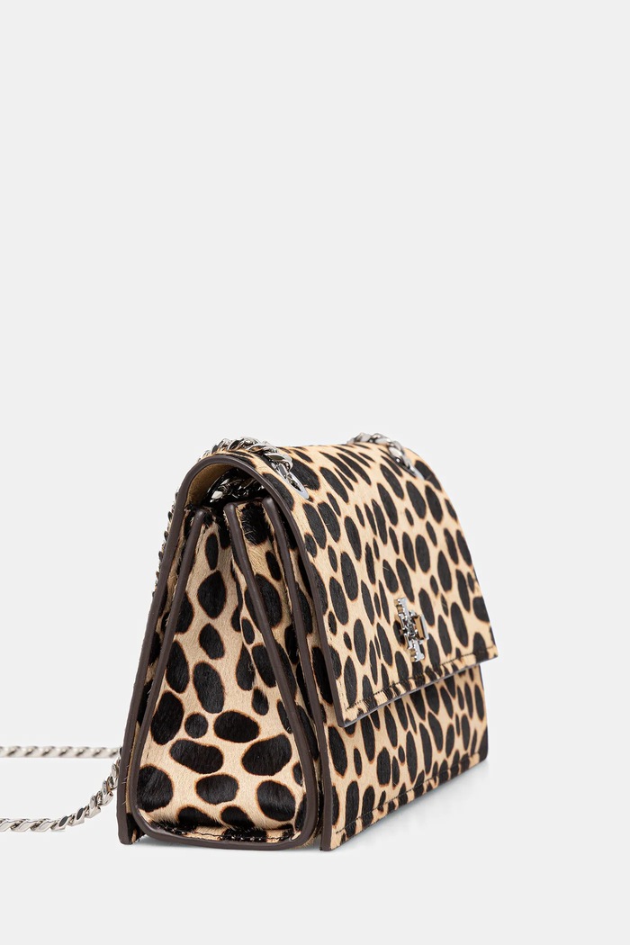 Tory Burch geantă de piele Kira Turnlock 169175.250 bej AW25