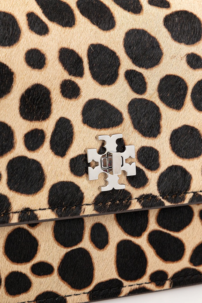Tory Burch geantă de piele Kira Turnlock bej 169175.250