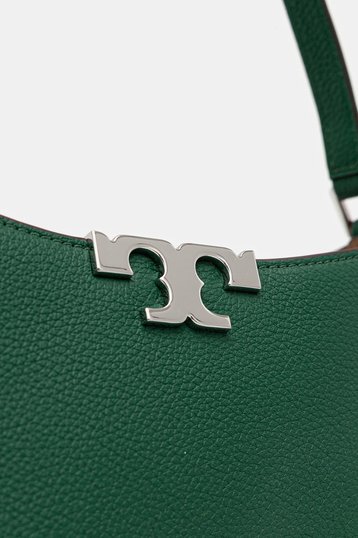 Pamučna torba Tory Burch Eleanor Soft Slim zelena 174850.301