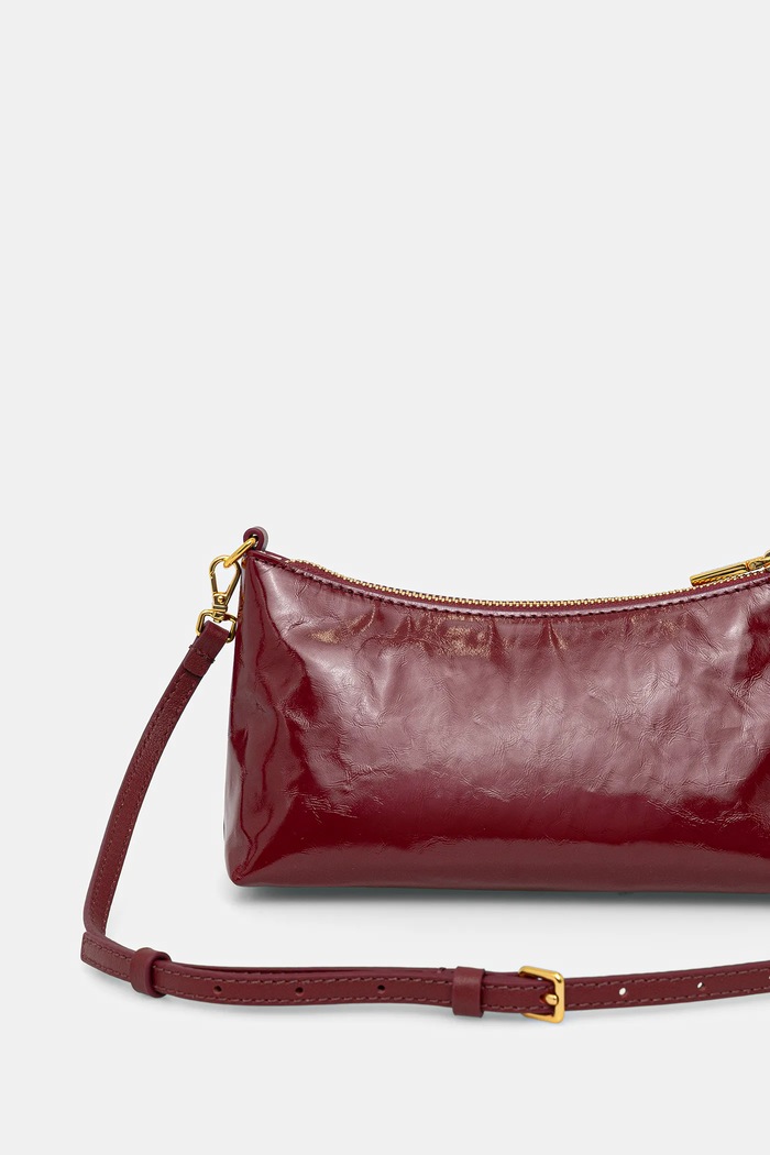 Accesorii Coccinelle Geantă de piele AURA E5.THJ.55.01.01 burgundia