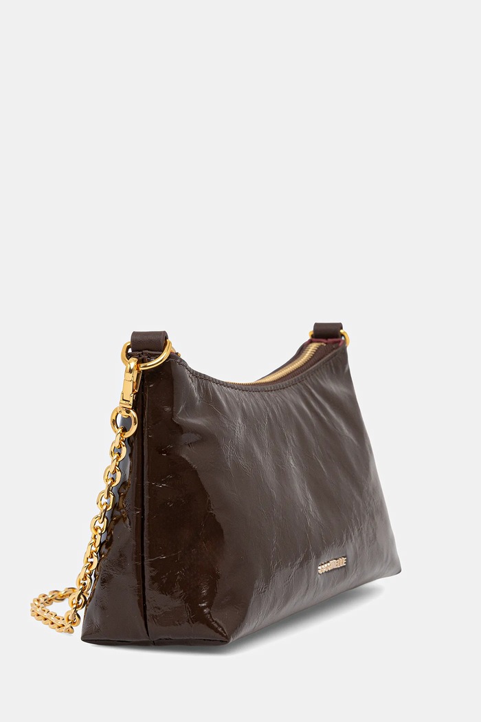 Coccinelle Geantă de piele AURA E5.THJ.55.01.01 maro AW25