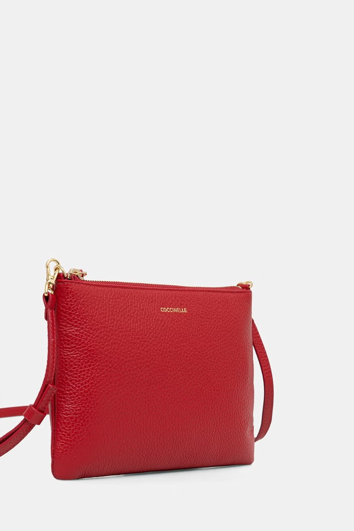Coccinelle torebka crossbody damska skórzana BEST CROSSBODY E5.MMA.55.F5.01 czerwony AW25