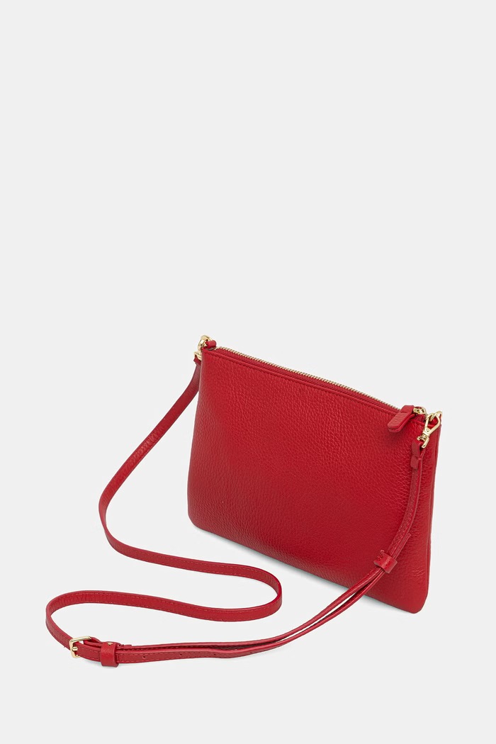 Akcesoria Coccinelle torebka crossbody damska skórzana BEST CROSSBODY E5.MMA.55.F5.01 czerwony
