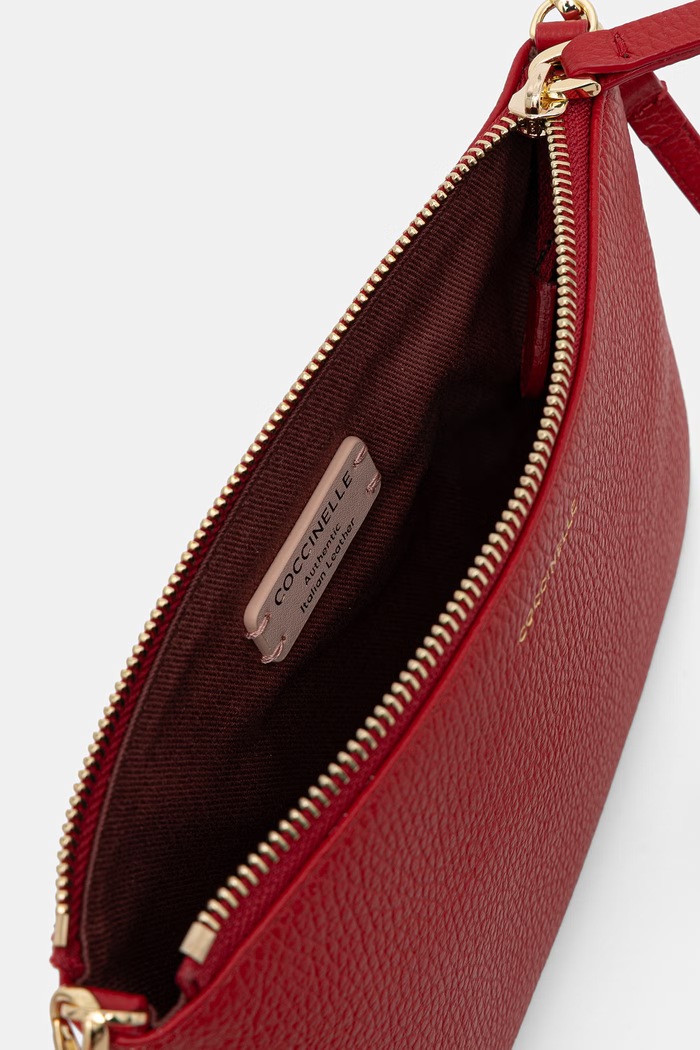 Coccinelle torebka crossbody damska skórzana BEST CROSSBODY E5.MMA.55.F5.01 czerwony