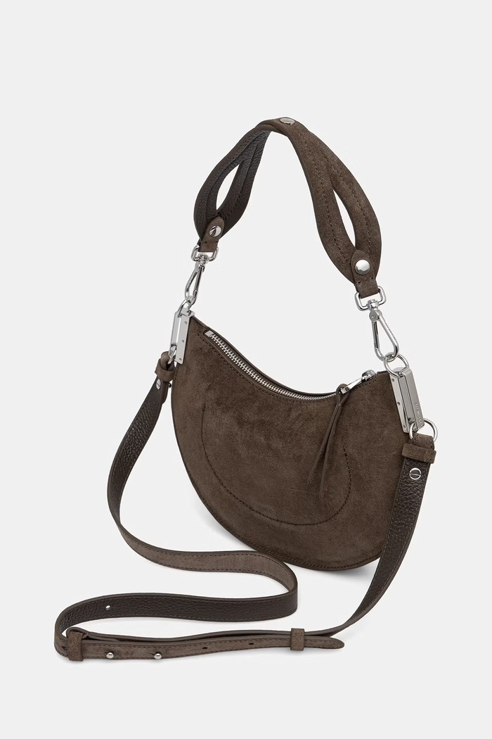 Аксесоари Coccinelle чанта crossbody дамска от велур E1.QKG.13.03.01 зелен