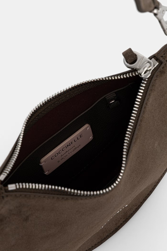 Coccinelle чанта crossbody дамска от велур E1.QKG.13.03.01 зелен