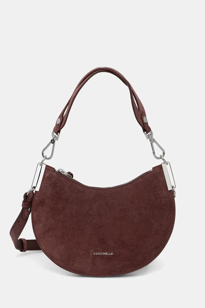 Coccinelle crossbody kabelka dámska semišová burgundské E1.QKG.13.03.01