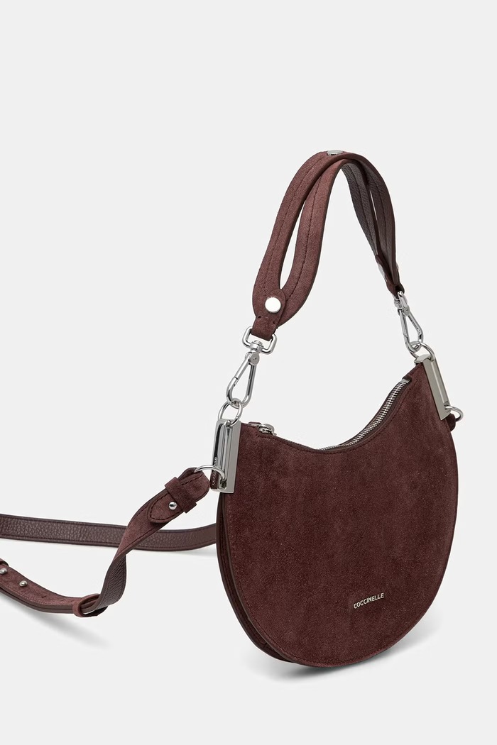 Doplnky Coccinelle crossbody kabelka dámska semišová E1.QKG.13.03.01 burgundské