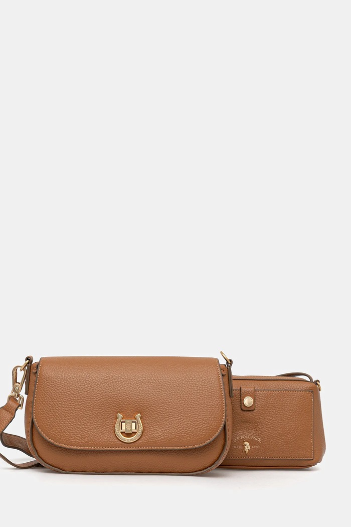 U.S. Polo Assn. Geantă crossbody de femei cu imitație de piele Middleton uni maro BIU0M8871WVP