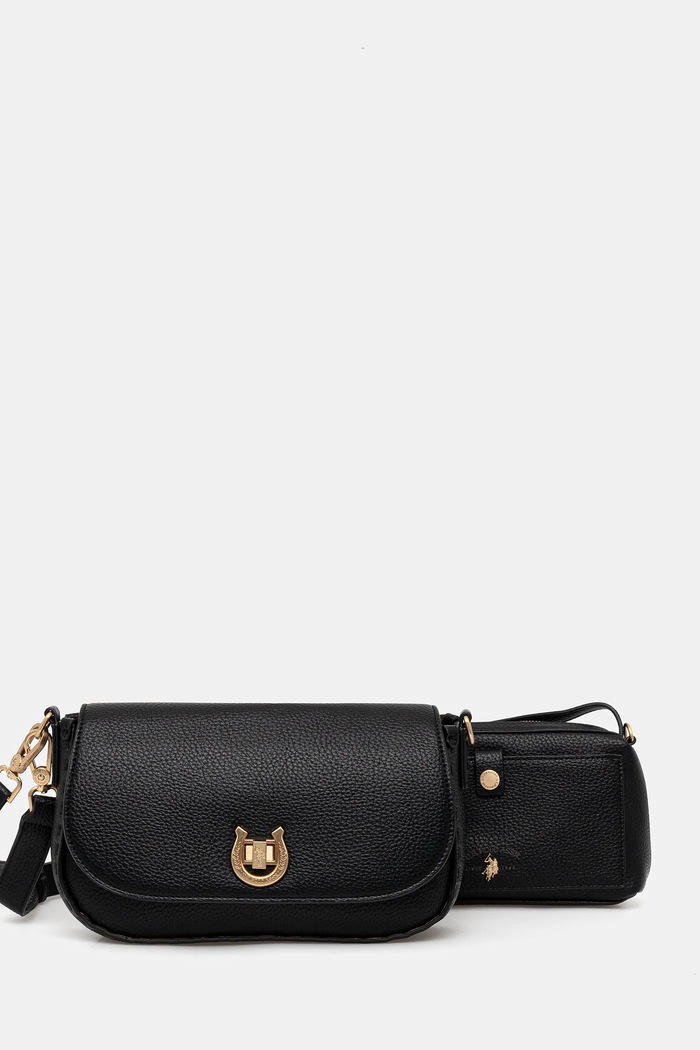 U.S. Polo Assn. crossbody kabelka dámska z imitácie kože Middleton imitácia kože čierna BIU0M8871WVP