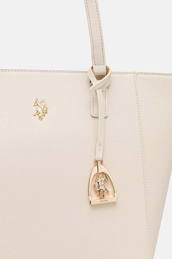 U.S. Polo Assn. nákupní taška dámská z imitace kůže Jones béžová BIUJE8908WVP