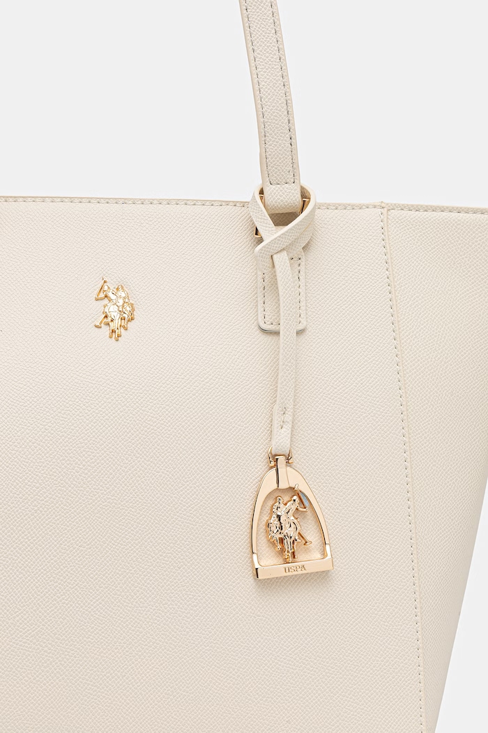 U.S. Polo Assn. nákupní taška dámská z imitace kůže Jones béžová BIUJE8908WVP