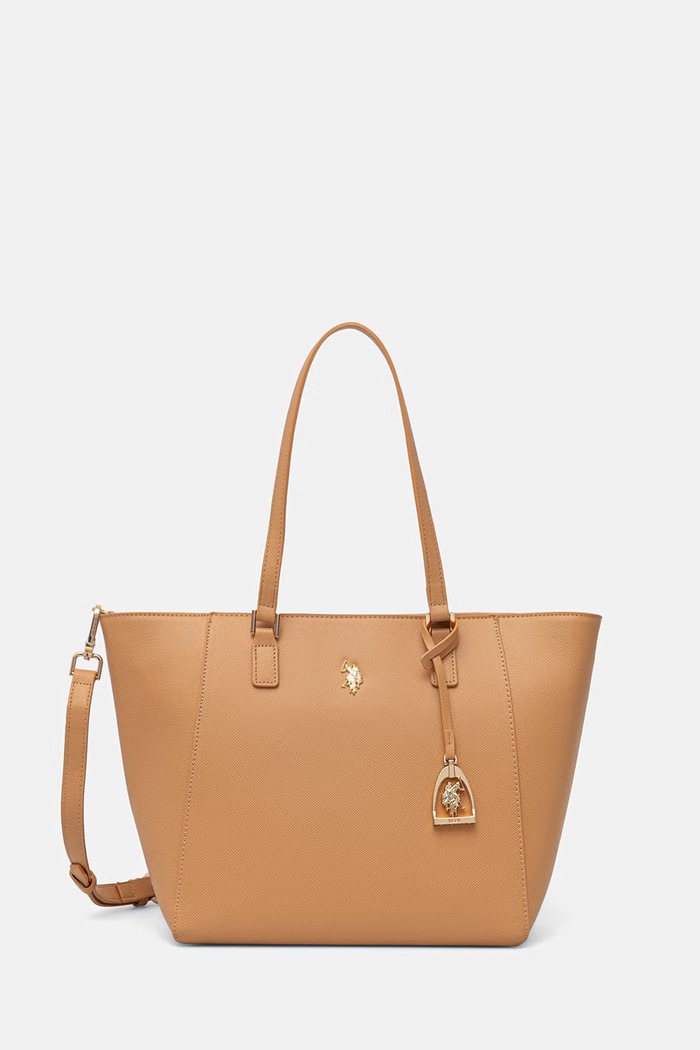 U.S. Polo Assn. nákupní taška dámská z imitace kůže Jones hnědá BIUJE8908WVP