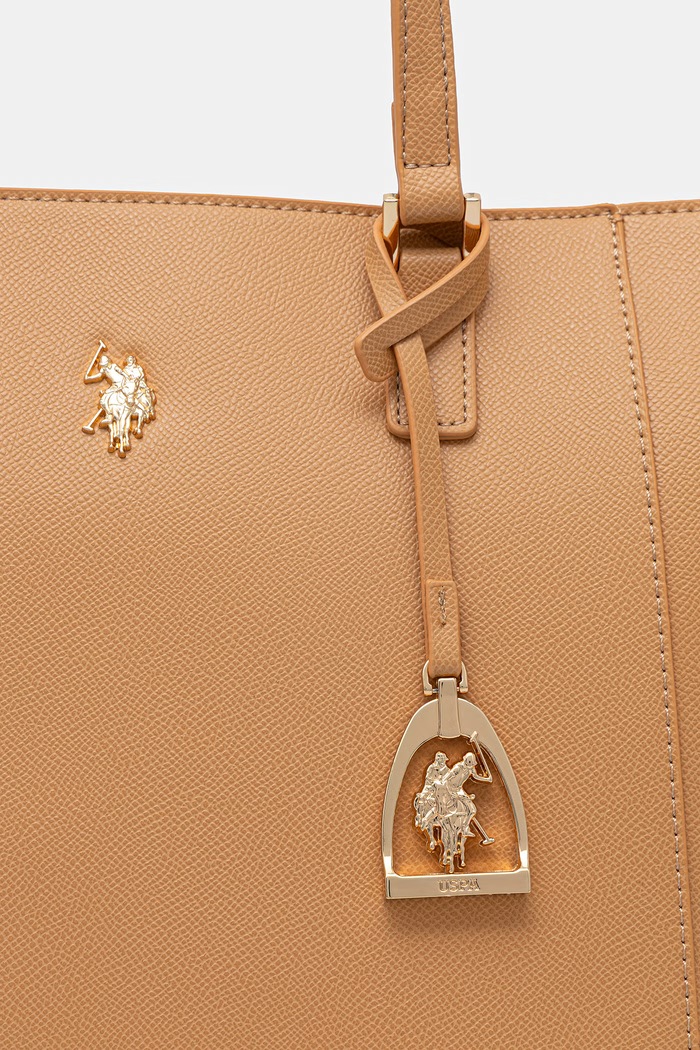 U.S. Polo Assn. nákupní taška dámská z imitace kůže Jones hnědá BIUJE8908WVP
