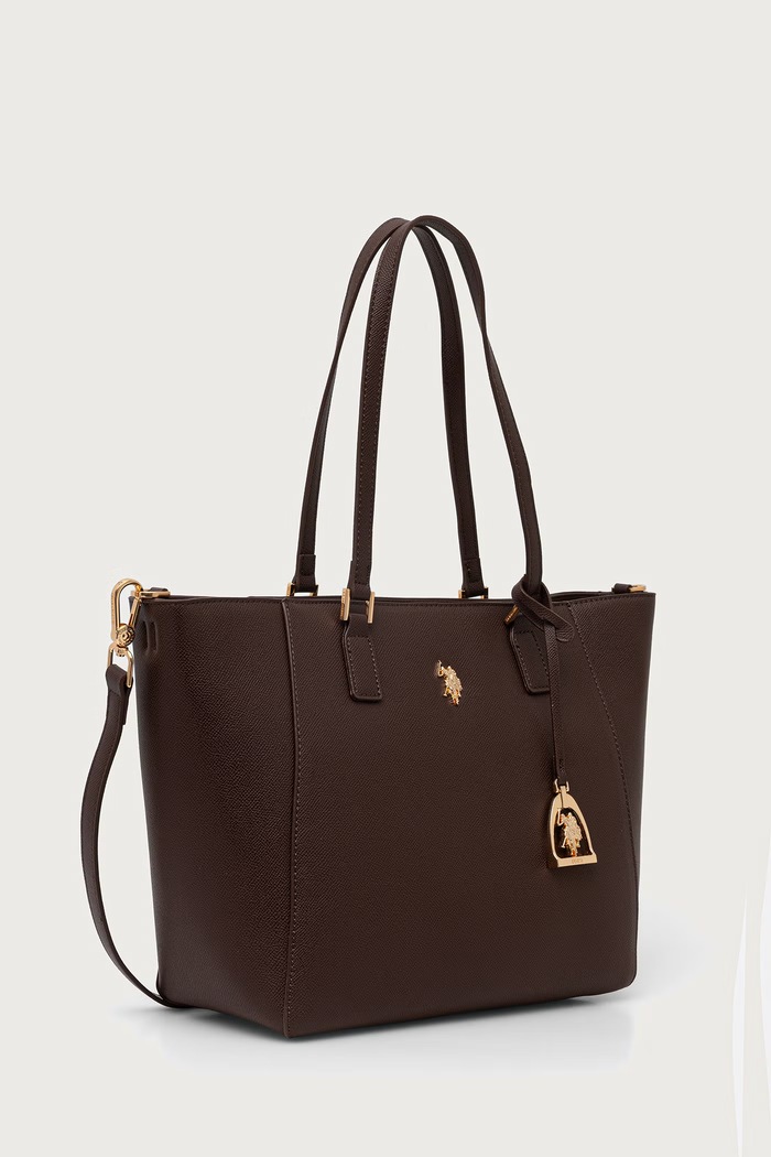 U.S. Polo Assn. Nákupní taška dámská z imitace kůže Jones BIUJE8908WVP hnědá SS26