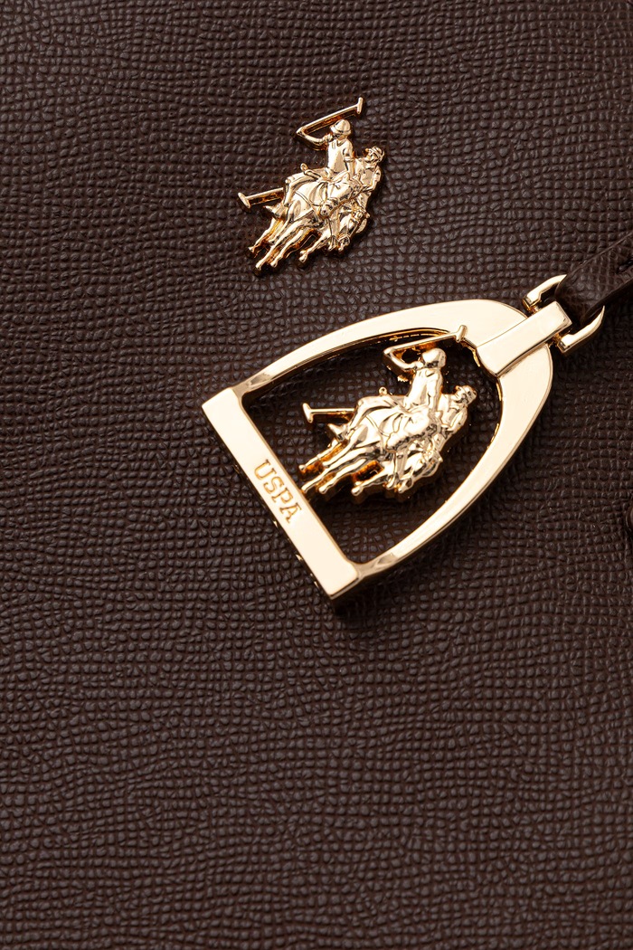 Nákupní taška dámská z imitace kůže Jones U.S. Polo Assn. BIUJE8908WVP hnědá