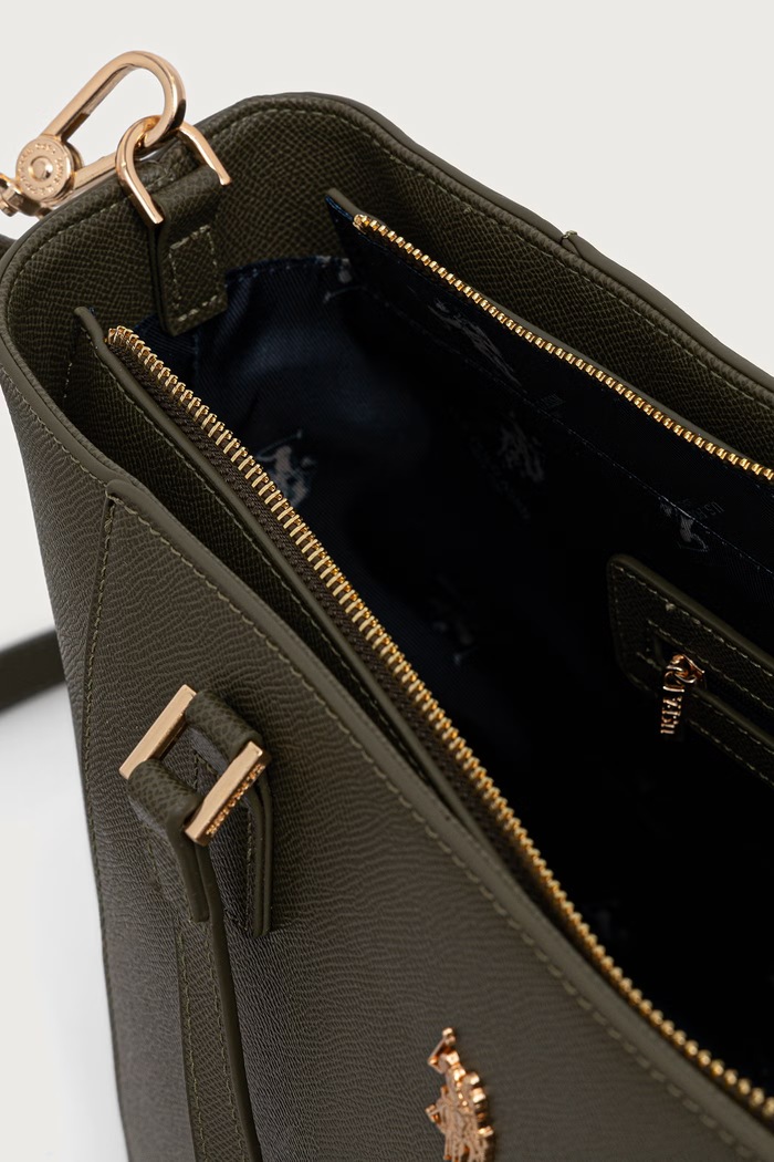 Shopper torba ženska iz umetnega usnja Jones U.S. Polo Assn. zelena BIUJE8908WVP
