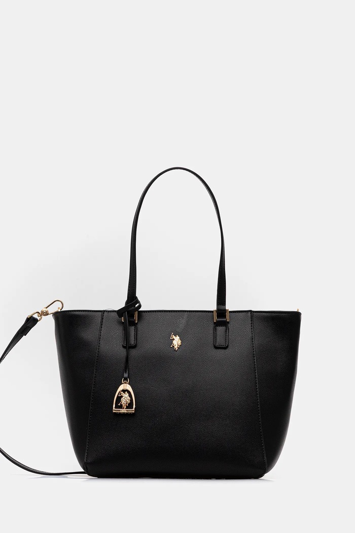 U.S. Polo Assn. shopper γυναικεία από απομίμηση δέρματος Jones μαύρο BIUJE8908WVP