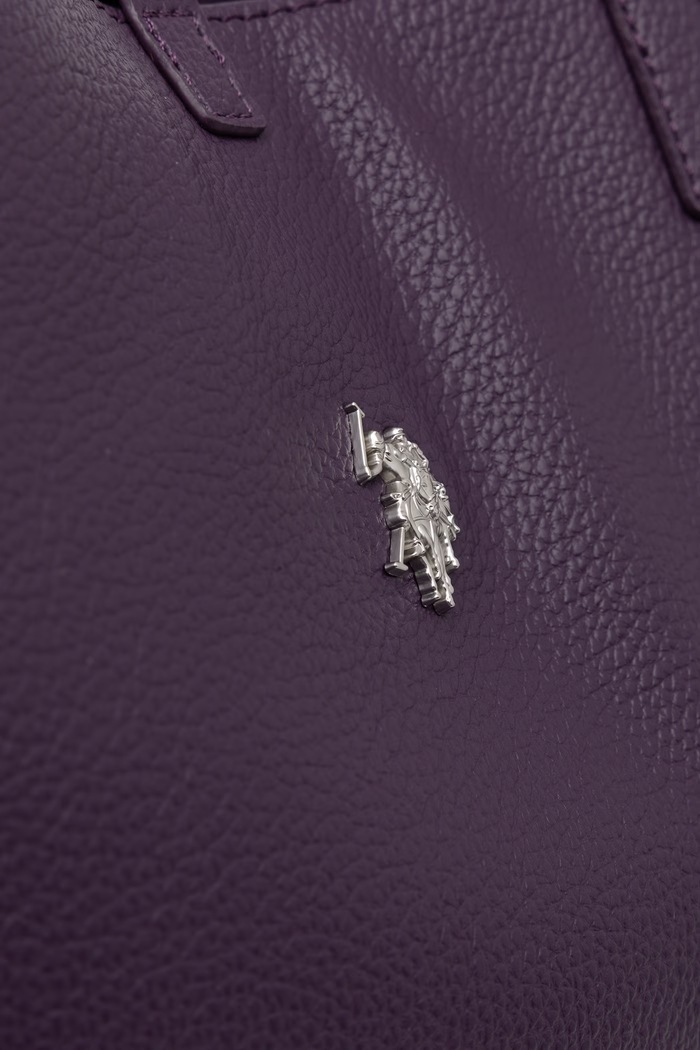 Torebka dwustronna damska z imitacji skóry Malibu U.S. Polo Assn. BEUM08706WVP fioletowy
