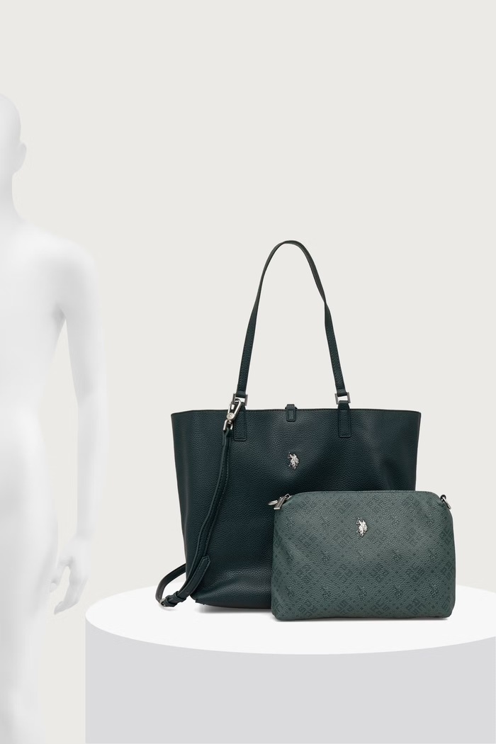 Akcesoria U.S. Polo Assn. Torebka dwustronna damska z imitacji skóry Malibu BEUM08706WVP zielony